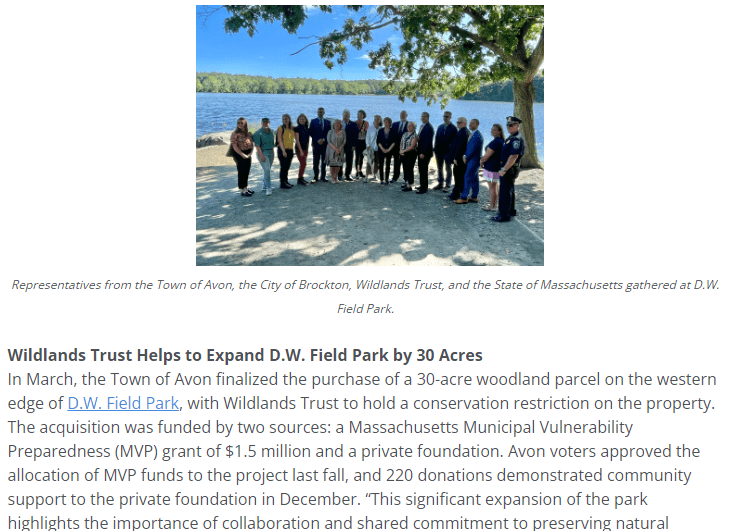 eNews Massachusetts Land Trust Coalition