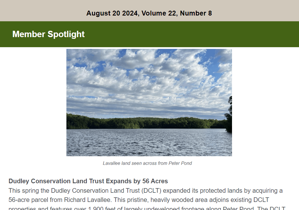 eNews Massachusetts Land Trust Coalition