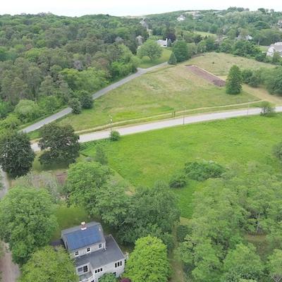aerial image of sesuet farm